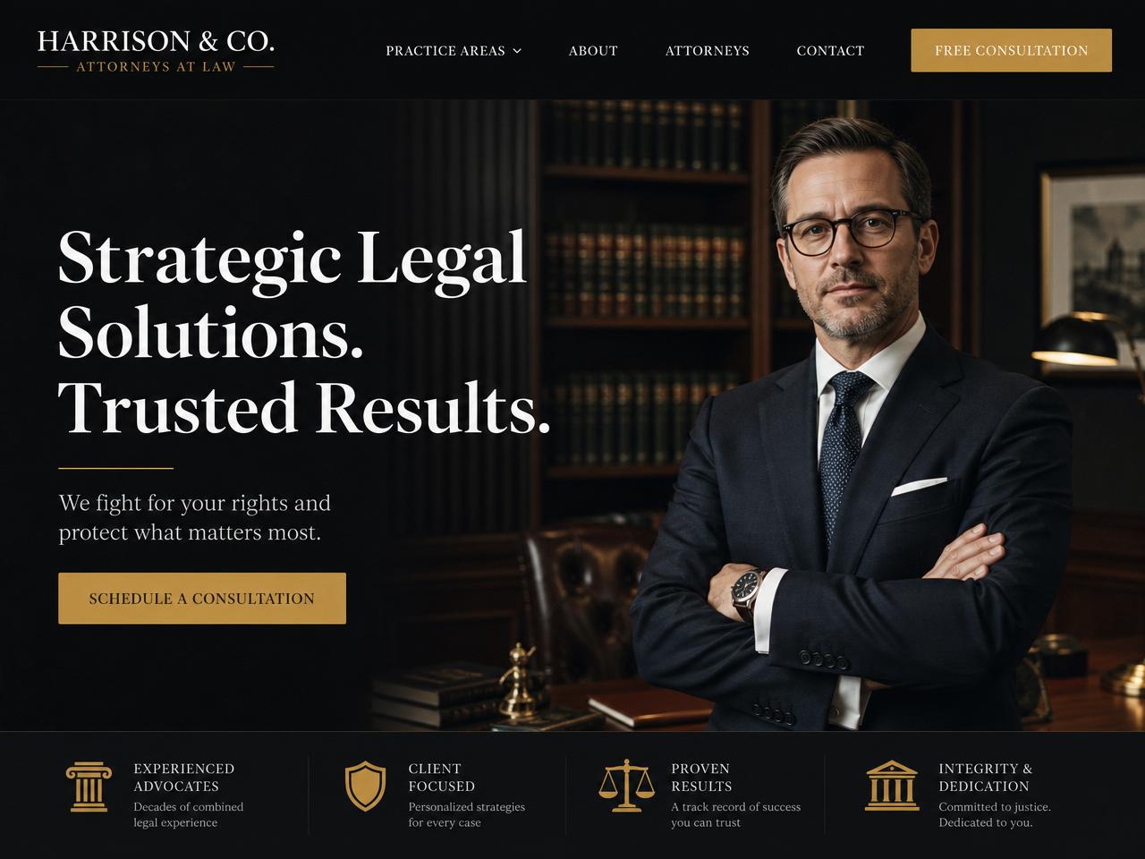 Law Firm website design example